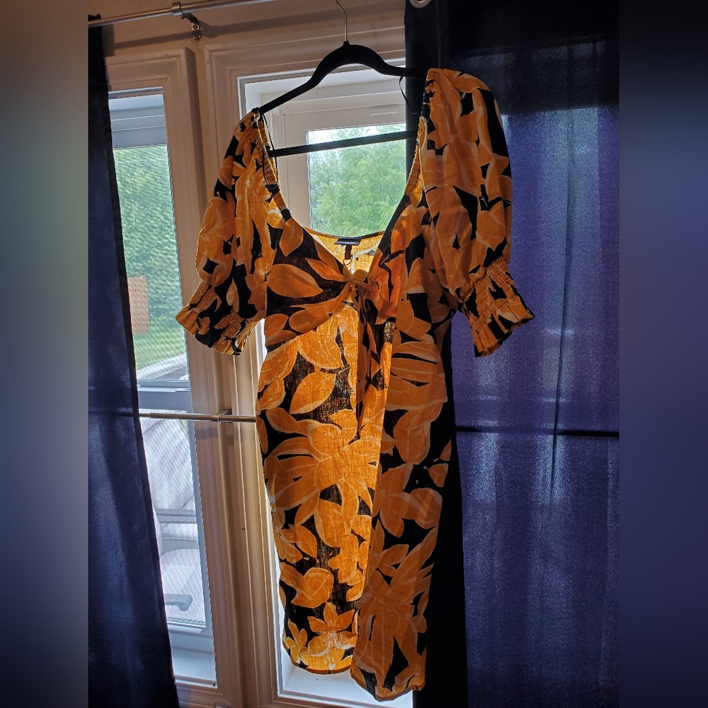 Black and yellow dress